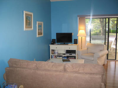 Family Room with view of Deck and Lake